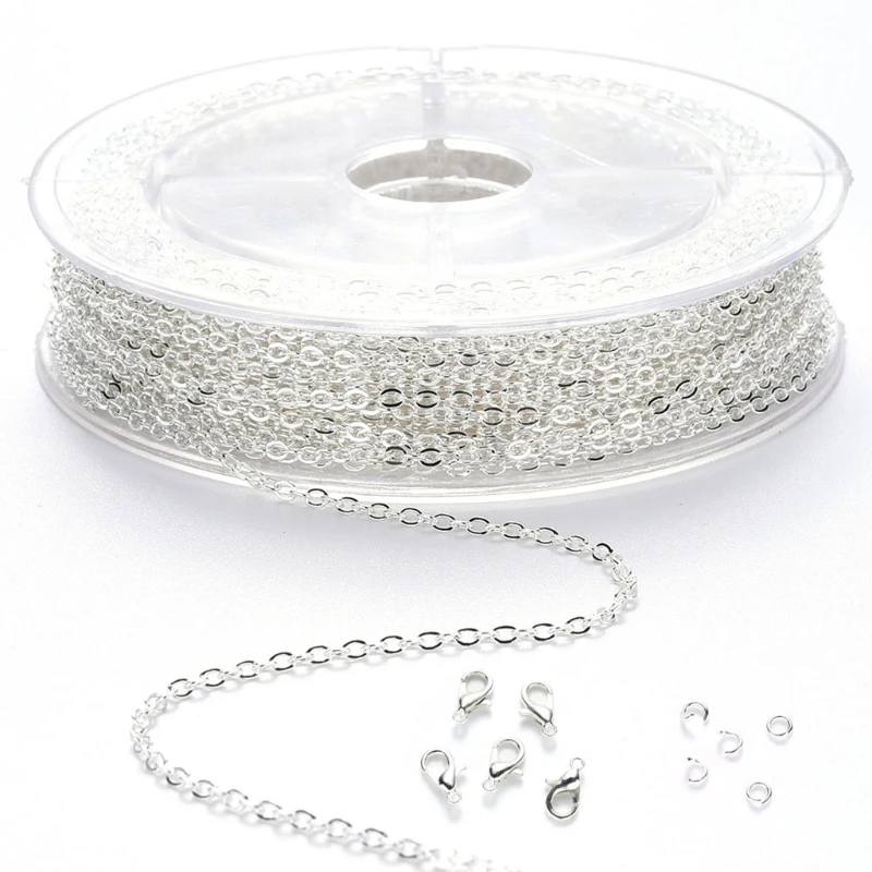 

Jump Rings for Jewelry Making Necklace Repair Kit Jewelry Making Supplies with Jump Rings Lobster Clasps Necklace Chain