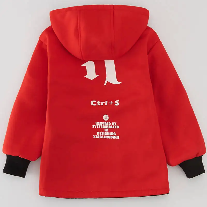 

Spring & Autumn Jacket For Boy 2021 Korean Version Fashion Double-Sided Coat Mid-Length Casual Slim Hooded Children's Clothing