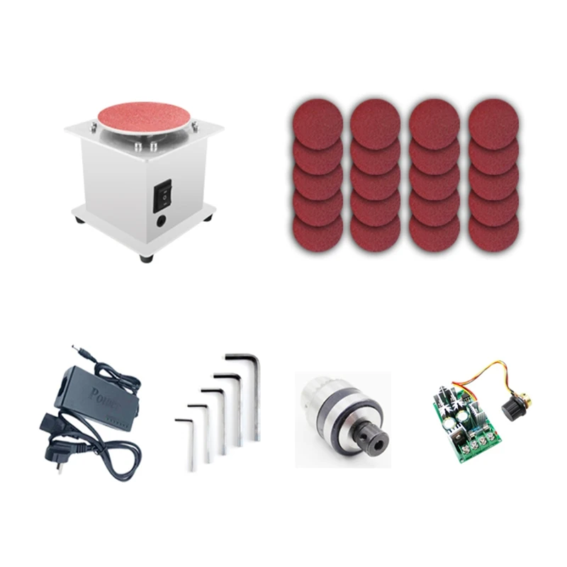 

4-дюймовый 100 мм Многофункциональный Электрический фотоаппарат Горизонтальный Вертикальный абразивный диск шлифовальный станок 1-6000 об/мин