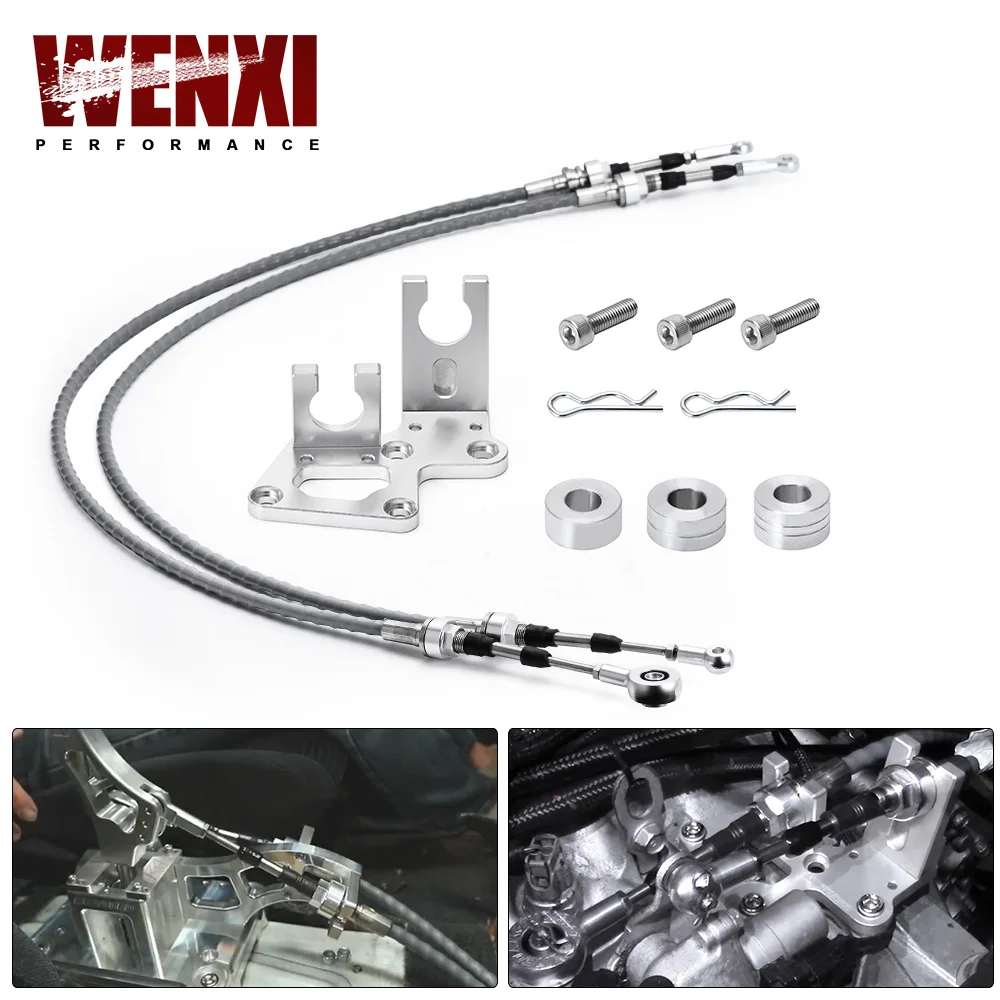 

Shifter Cables With Trans Bracket Shift Linkage For RSX K20 K20A K24 K Series EG EK DC2 Race Type-S & K-Swap Vehicles WX-SBP04