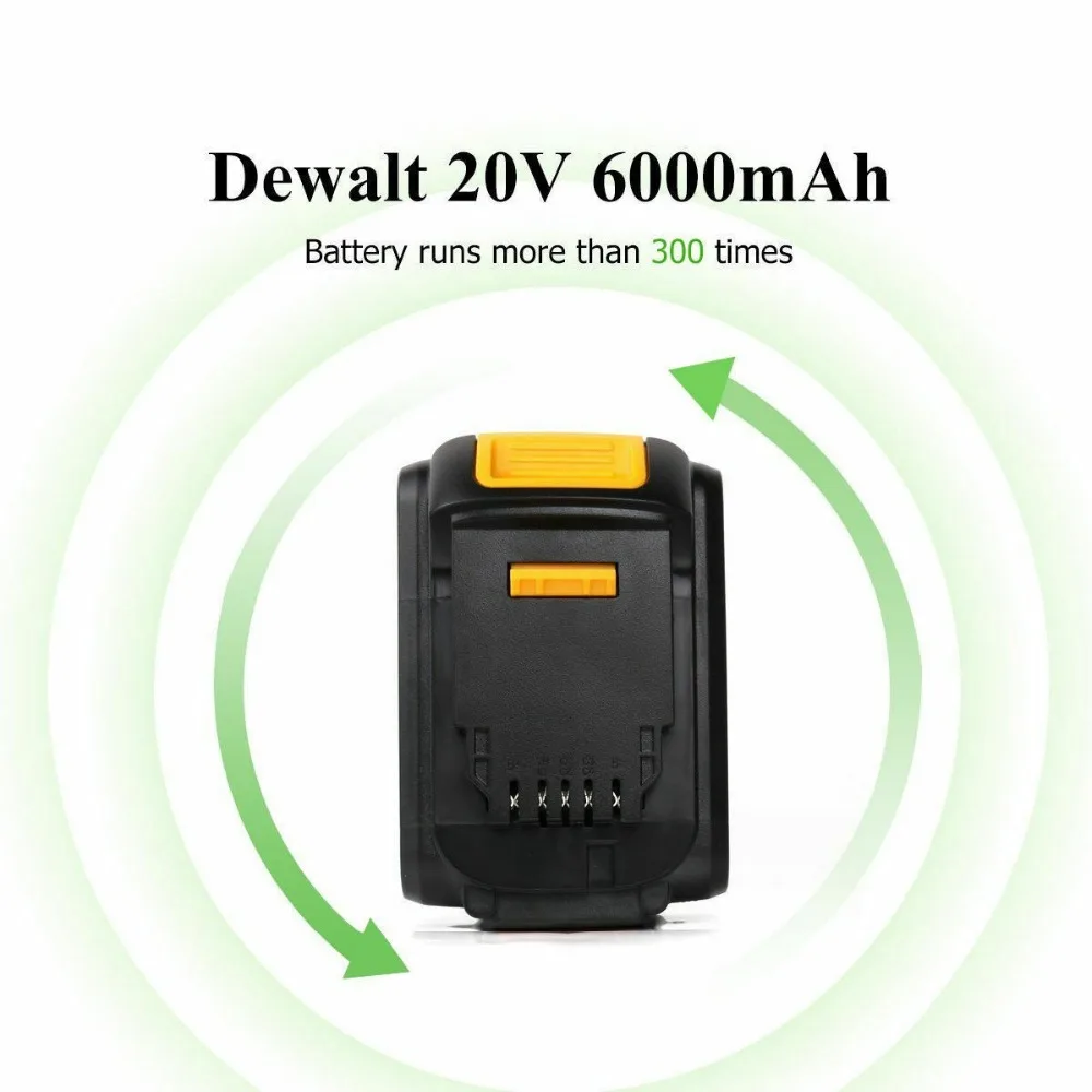 

20v 6.0Ah MAX XR Battery Power Tool Replacement for DeWalt DCB184 DCB181 DCB182 DCB200 20V 5A 18Volt 20V Battery Original