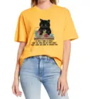Забавная вязаная крючком Черная кошка, я думаю о себе, бросаю пряжу и сделаю вещи, забавная футболка унисекс, Женская хлопковая футболка