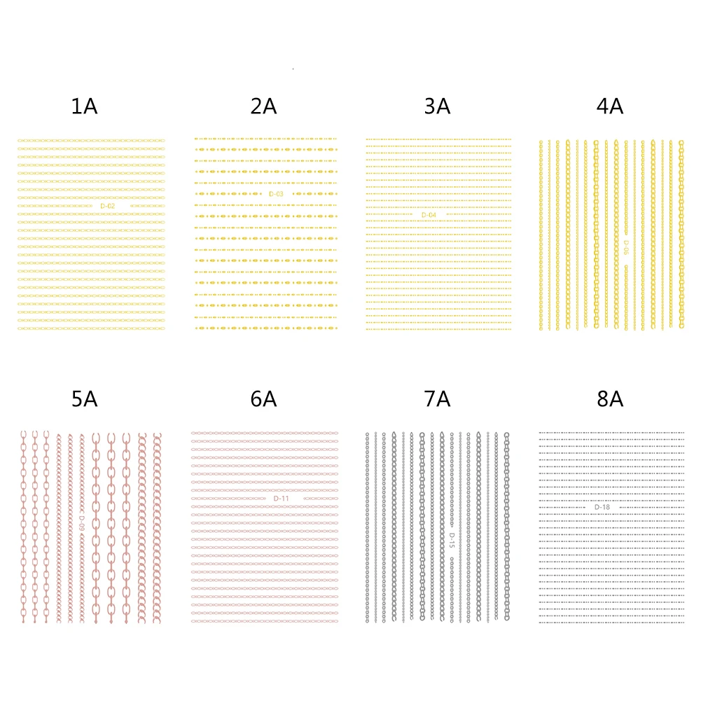 Золотая 3D наклейка для ногтей 1 лист изогнутая полоса узкие линии s клейкая