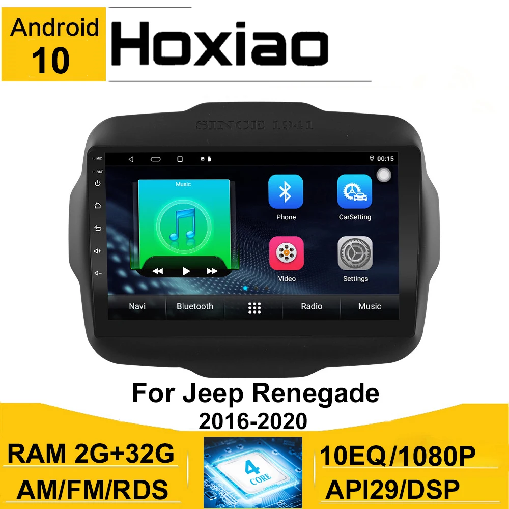Андроид 10 8 1 2 Din Автомобильная магнитола для Jeep Renegade 2016 2017 2018 2019 2020 AHD видеокамера 9