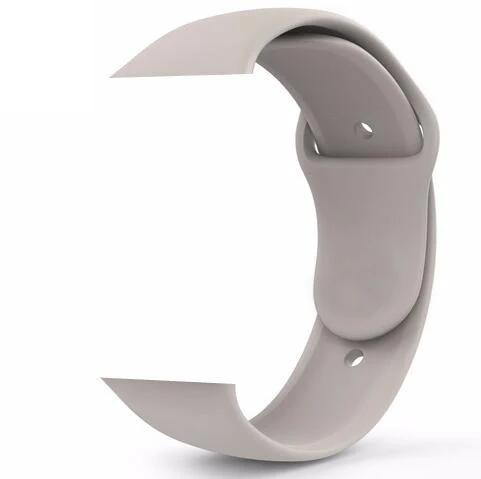 fog Элегантная форма Силиконовые петли для наручных часов Apple Watch серии 1/2/3, 42 мм, 38 мм, ремешок для наручных часов iWatch, 4 40 мм 44 резиновые Sportseries 5 - Цвет ремешка: fog