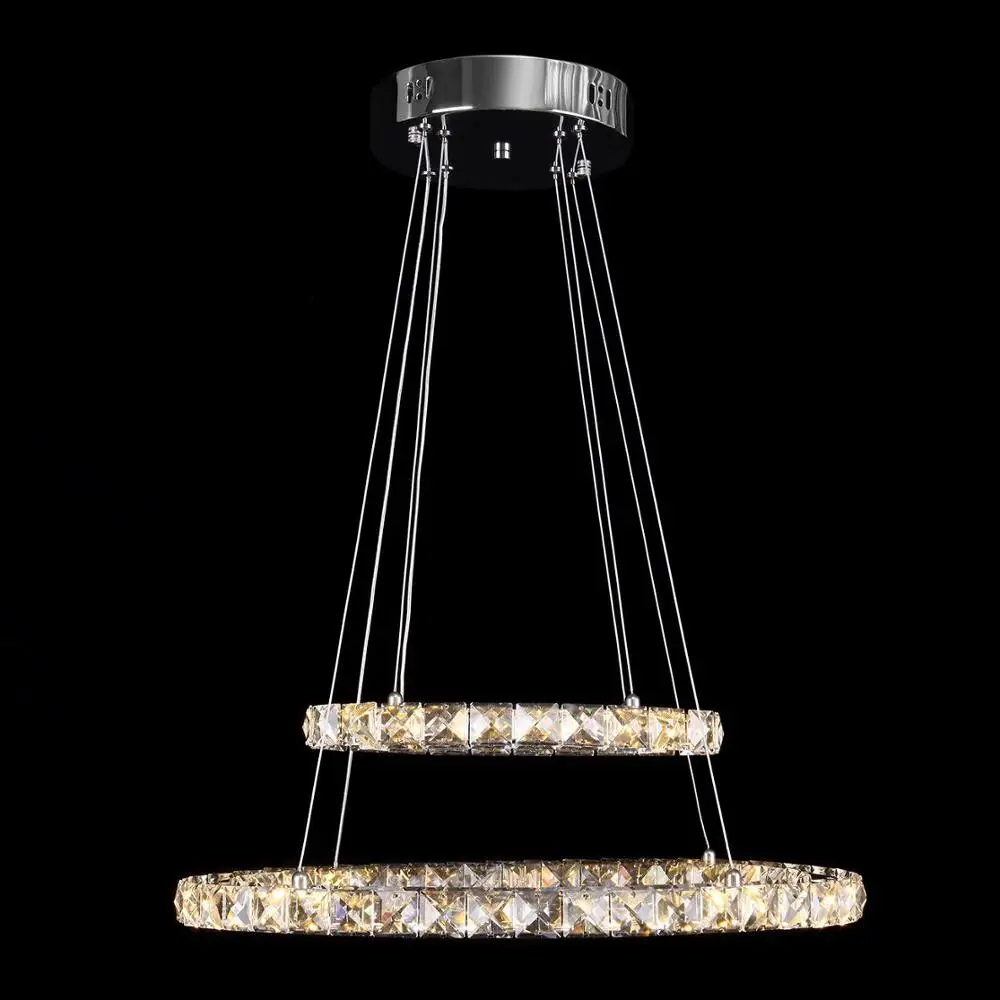 Светодиодная кольцевая люстра 36 Вт светодиодный хрустальный подвесной