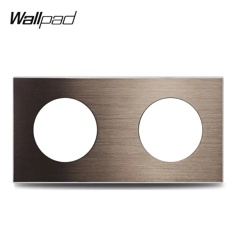 

Wallpad французская настенная розетка с USB, коричневая, алюминий