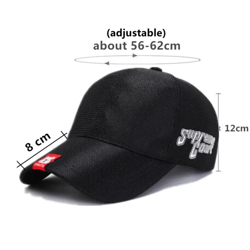 XdanqinX snapback cap summer mesh cap breathable baseball caps for men women New women's casual sports hat men's fishing caps