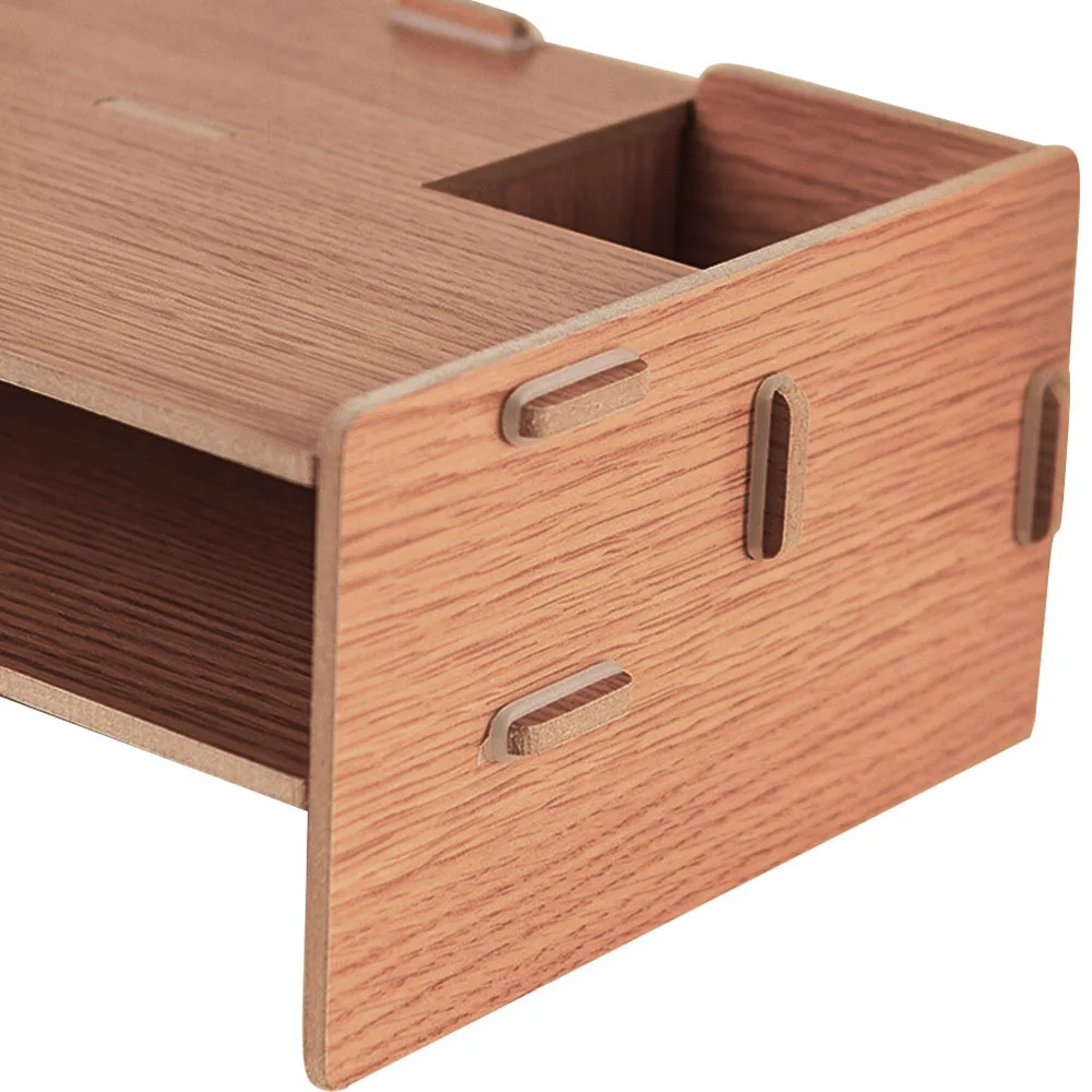Besegad Wood Computer Monitor Riser Holder Over Keyboard Desk Desktop Organizer Storage Box Case Mount for Laptop TV | Компьютеры и