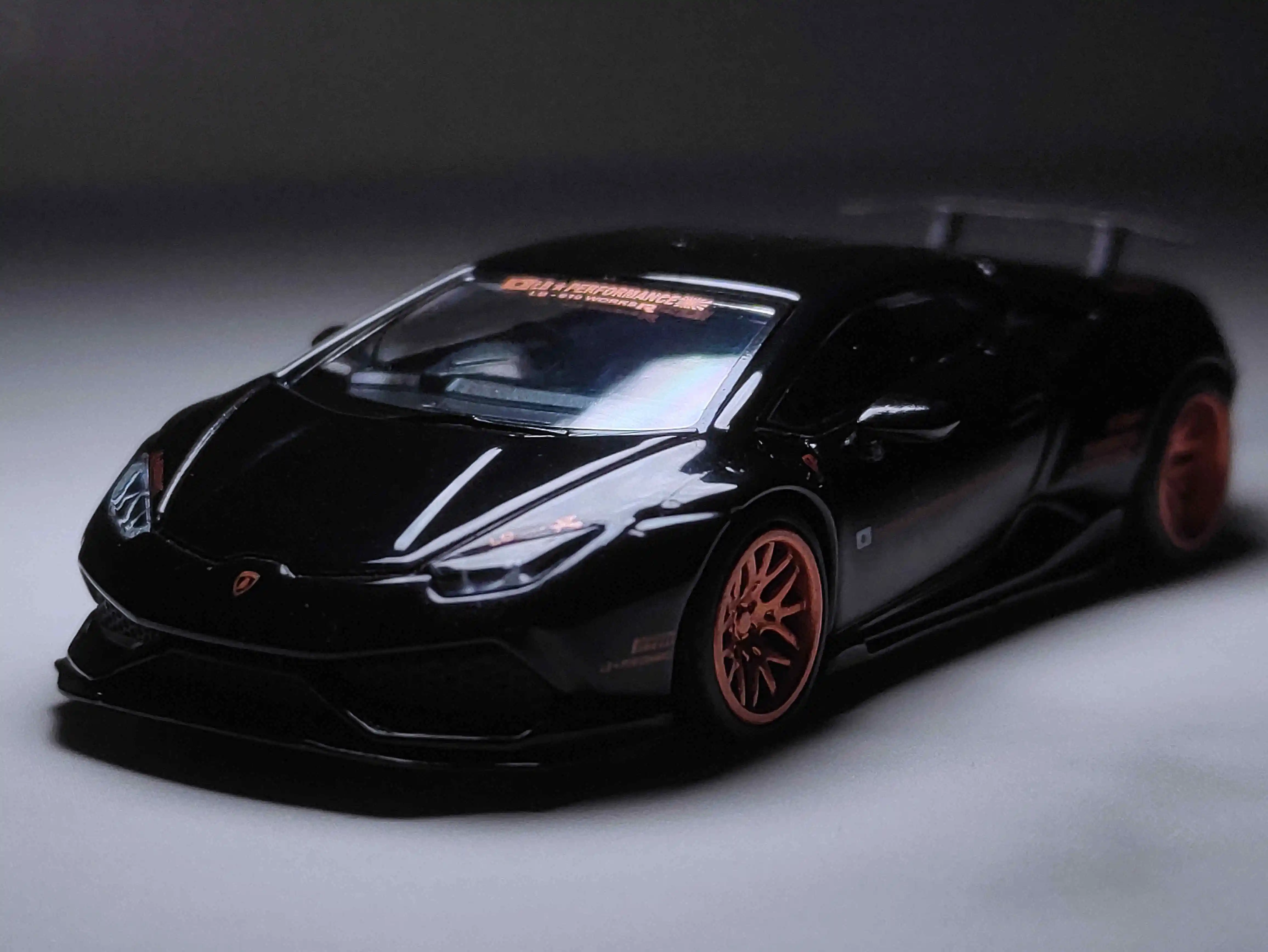 HeyToys Mini GT 1/64 234 фунтов работает Huracan Ver 1 коллекция черных литых моделей Ограниченная серия