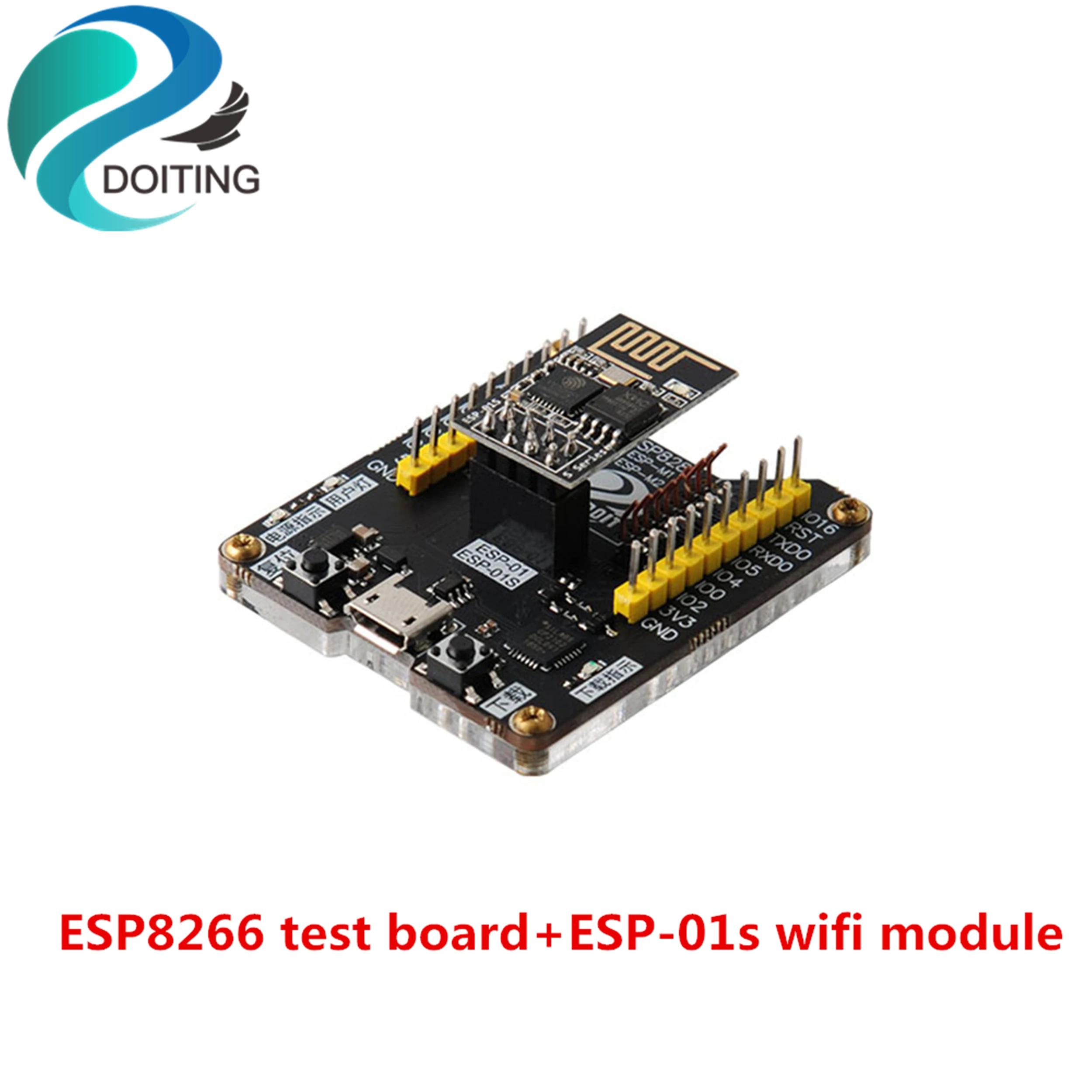 DOITING 5pcs ESP-01s Беспроводной Wi-Fi модуль + ESP8266 макетная плата серийный для