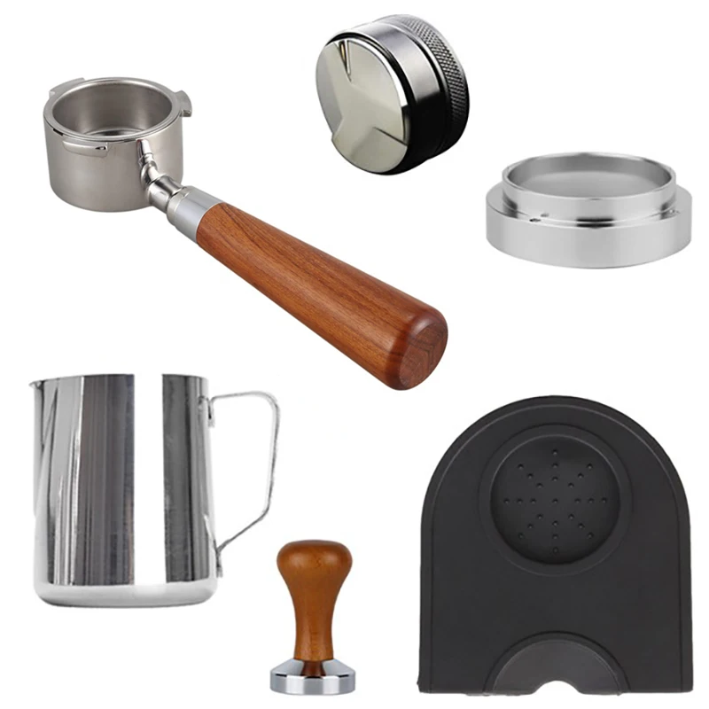 

Наборы посуды для кофе, портативный контейнер для кофе без дна для фильтра 51 мм, Сменный фильтр из нержавеющей стали, корзина для кофе