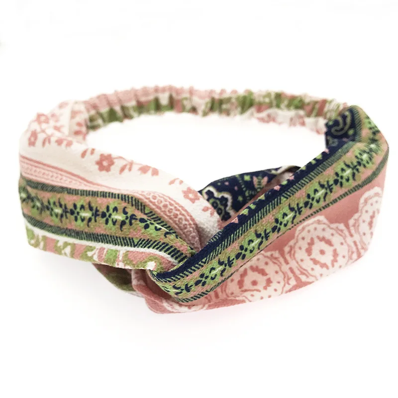 Женская этническая повязка на голову с узлом элегантный головной убор для