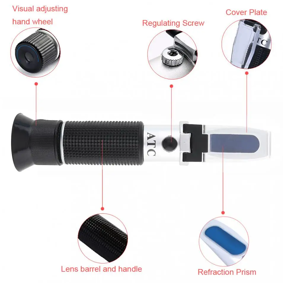 Рефрактометр для пива сахара вина спирта сусла 0 32%|brix 0-32|refractometer beerbeer refractometer |