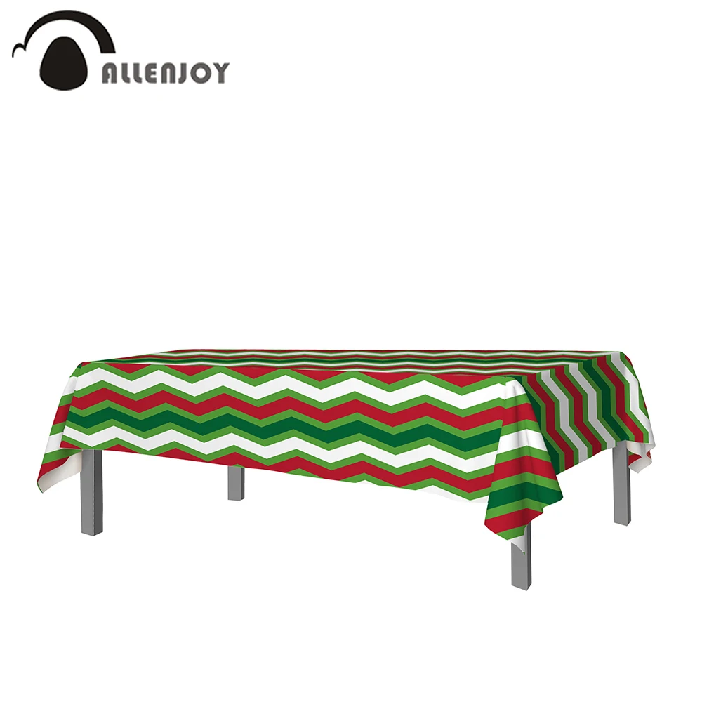 Allenjoy красно-зеленые домашние украшения волнистые полосы празднование рождества