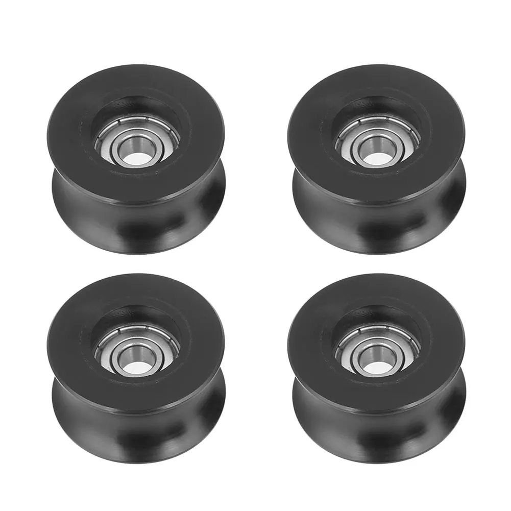 4PCS U Groove Guide Pulley Rail Ball Bearings Shielded Wheel Roller 0840UU 8mm For Rail Track Linear Motion System