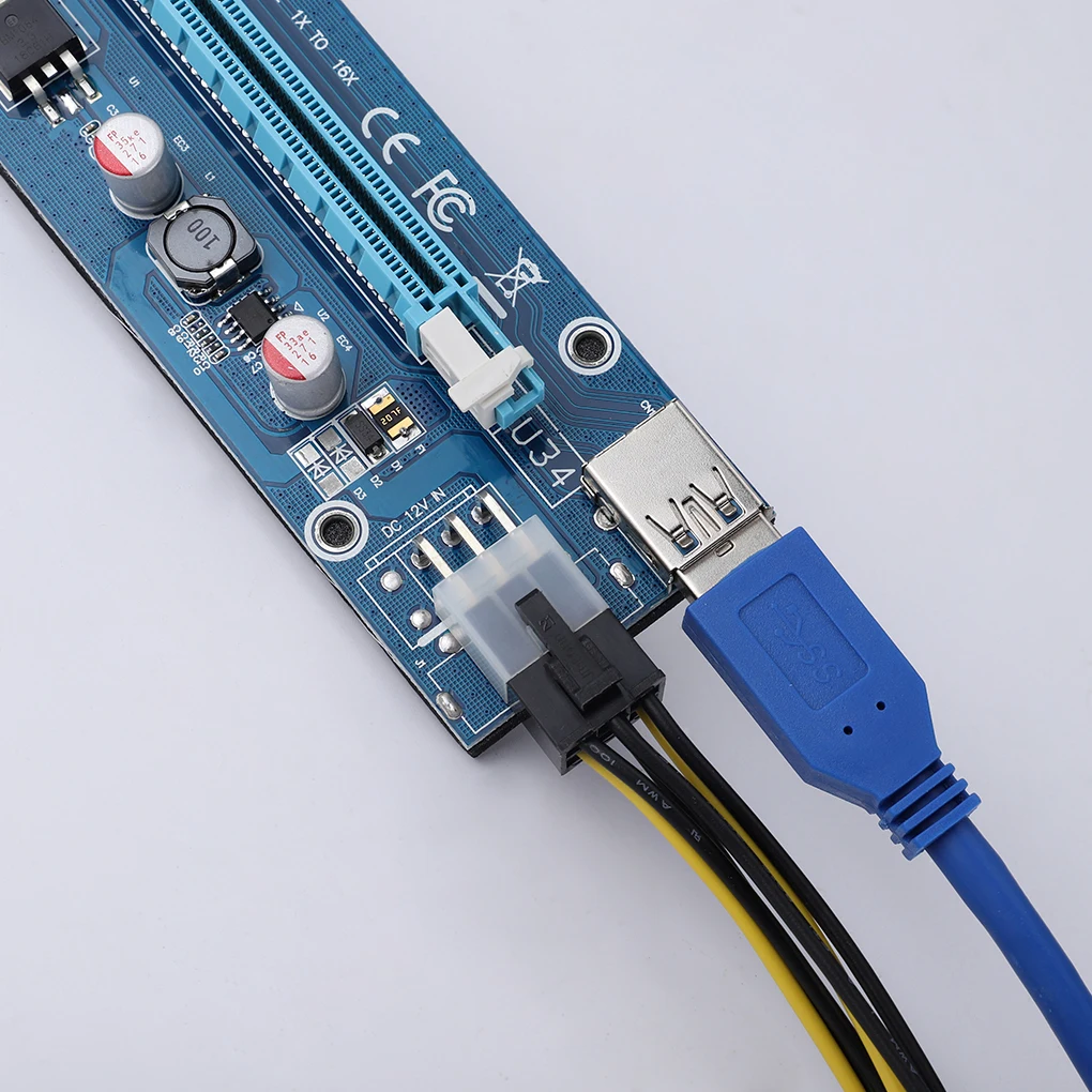 5 шт. Райзер-адаптер VER006C USB 3 0 PCI-E pci e 1X 4x 8x 16x карта на печатную плату | Компьютеры и