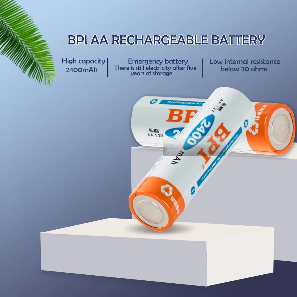 Никель металлогидридный перезаряжаемый аккумулятор BPI 1 2 в 2400 мАч 1000 циклов