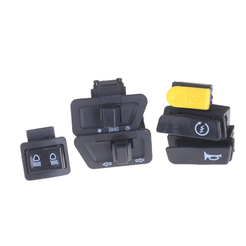 

6pcs Durable Turn Signal Headlight Horn Ignition Start Switch Button Set Scooter Parts