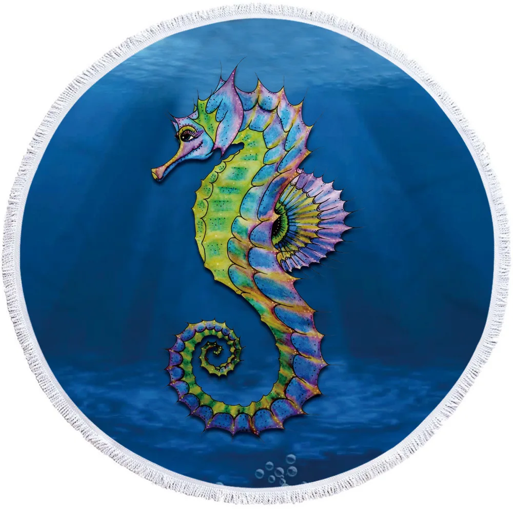 Морская черепаха круглое пляжное Полотенца карта круг пляжный коврик Roundie