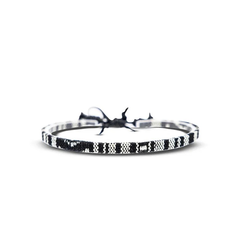 

HI MAN Bohemian Simple Black White Handmade Rope Anklet Men Women Creative Friendship Beach Jewelry Accessories