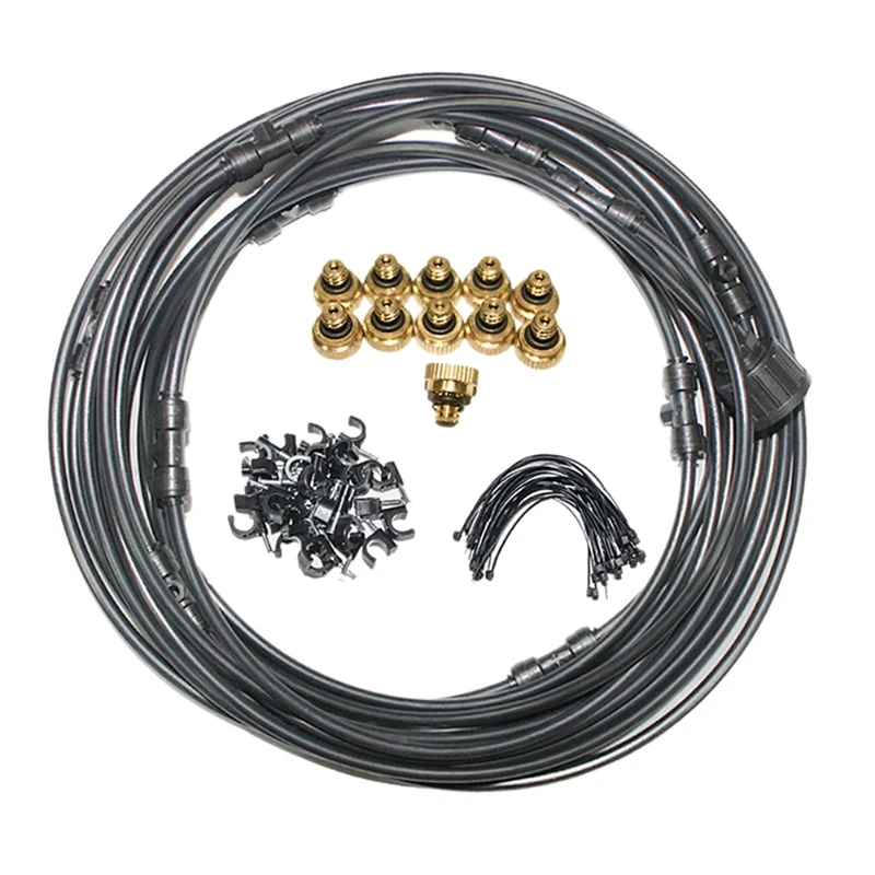 

AT69 -Misting System, Outdoor Misting Cooling System with Misting Tube, for Garden Patio Greenhouse and Trampoline