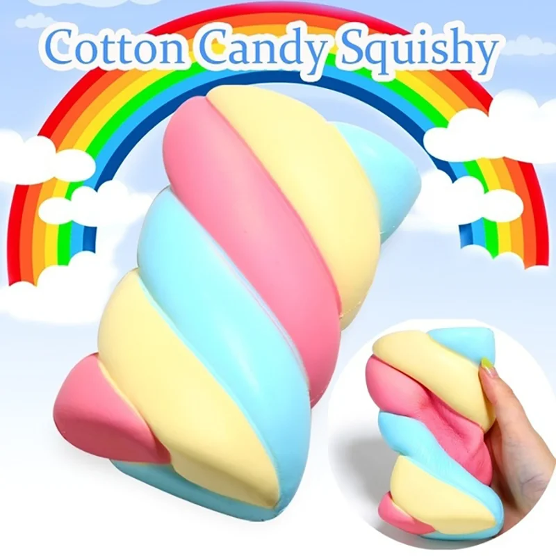 Kawaii Rainbow Candy Cake Squishy Slow Rising Cream Scented Soft Squeeze Toy  Stress Relief exquisite for kids Xmas gifts