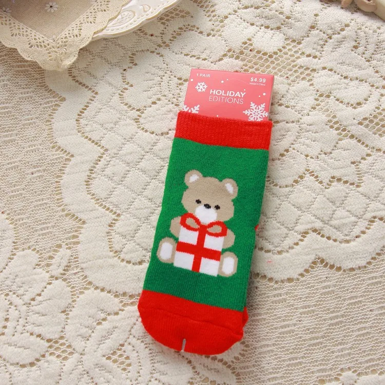 

Christmas Design Baby Socks Cotton Cute Boy Girl Socks Slip-resistant Cartoon Baby Children's Gifts Fashion Socks 1-7 Y