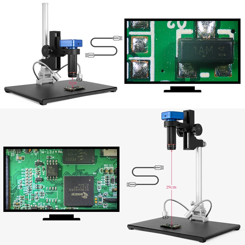 Цифровой микроскоп Andonstar 4K промышленный FHD HDMI/USB 150X комплект камеры для телефона PCB