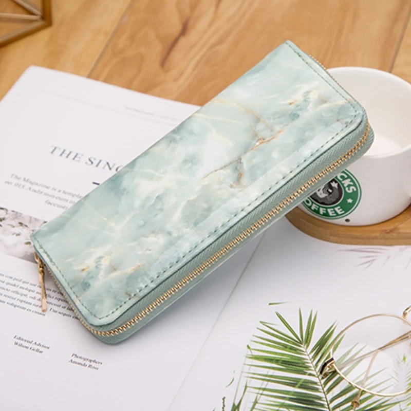

066F женский клатч из искусственной кожи, мраморный Длинный кошелек, держатель для карт, сумочка для телефона, сумочка