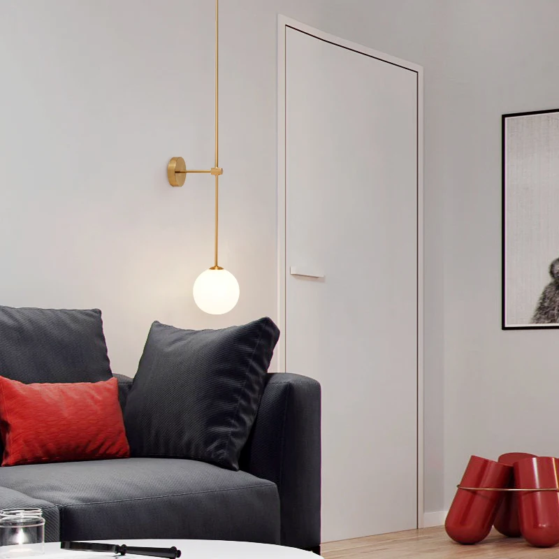 Скандинавская Дания Минималистичная Геометрическая линия настенная лампа