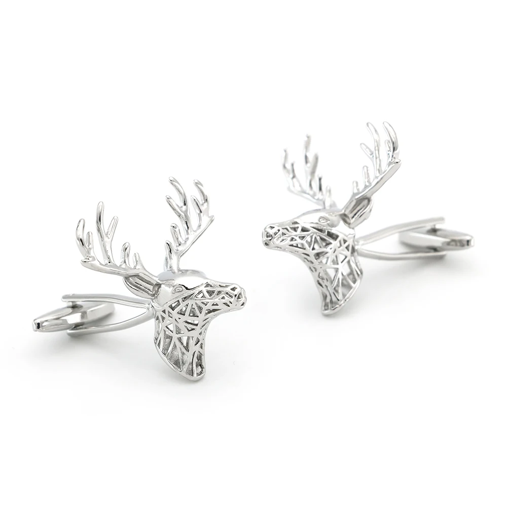 Животный дизайн искусство запонки с оленями для мужчин качество медь материал
