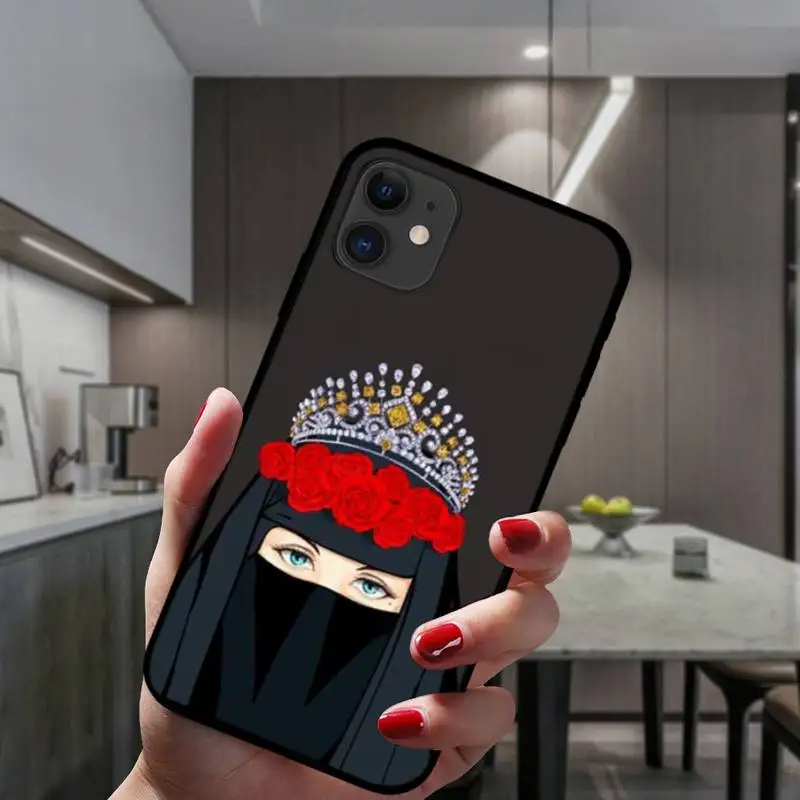 

Muslim Islamic Girl Soft Cover Phone Case For IPhone 6 6s 7 8 Plus X Xs Xr Xsmax 11 12 Pro Promax 12mini