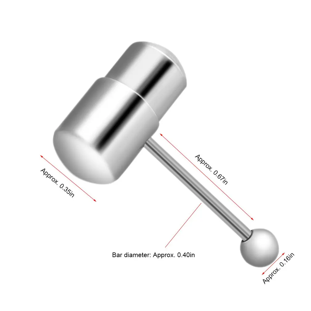 

1 Pc Special Design Vibrating Tongue Piercing 1.2*17mm Barbell Stainless Steel Tongue Rings Body Jewelry Hot Selling Apparel