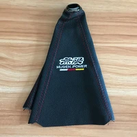 jdm mugen car shifter boot cover leather cloth gear sleeve for honda mitsubishi toyota nissan mazda accessories