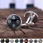 Игровой контроллер для видеоигр, запонки для мужчин, ювелирные изделия, игровой контроллер с художественным рисунком, Мужская французская рубашка, пуговицы для запонок, подарки