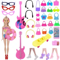 mix barbies accessories high heels guitar handbag earphone skateboard glasses for 11inch barbies dollken barbies dollkids gift