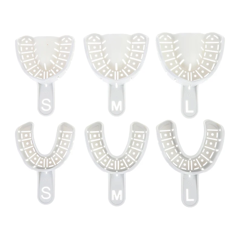 

2pcs Dental Impression Trays Plastic Teeth Holder Dental Supply For Oral Tool