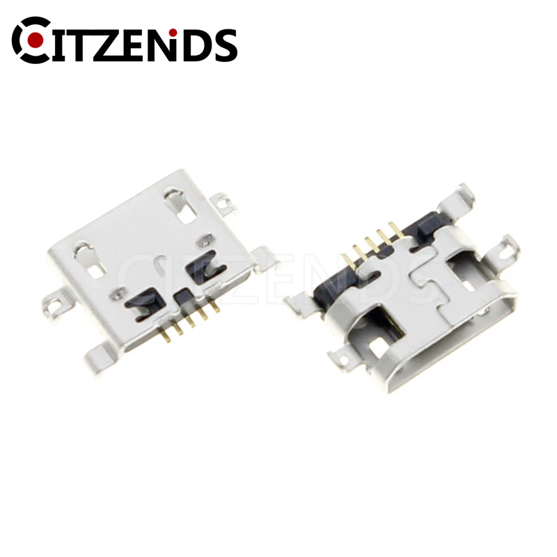 Разъем Micro USB 5 контактов 0 8 мм тип B с отверстием женский для телефона разъем