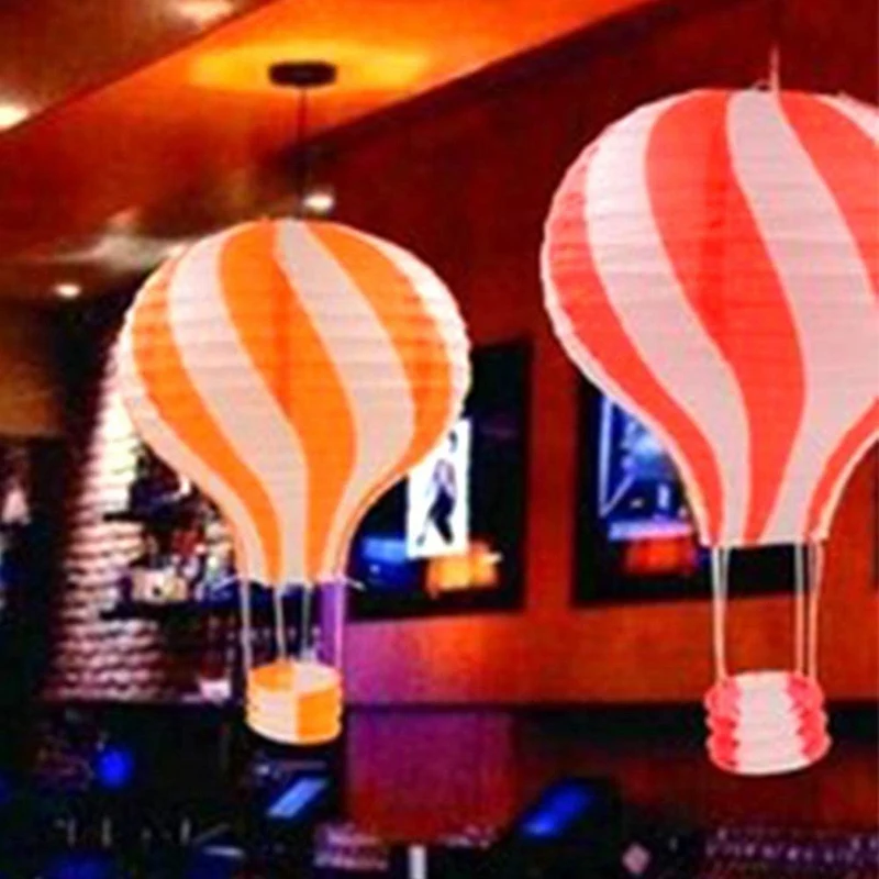 

10PCS Hanging Hot Air Balloon Paper Lanterns Multicolor Foldable Reusable Paper Lamps Party Decoration