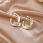 Модные металлические нестандартные вогнутые и выпуклые компактные C-серьги, соблазнительные темпераментные Висячие глазурованные женские серьги-гвоздики