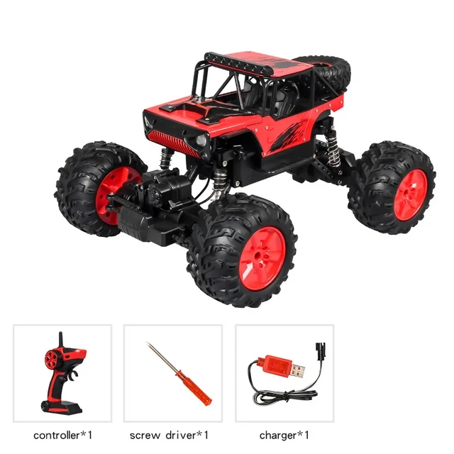 New 2.4G Alloy Car 4WD Radio Control Car Buggy Off-Road 1:12 RC Cars RC Distance: 100m 15km/H Remote Control Trucks images - 6