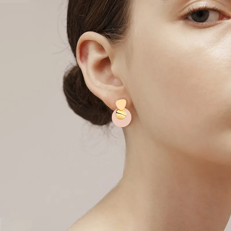

New Korean Statement Round Earrings For Women Geometric Gold Shell Cute Dangle Drop Earrings Brincos 2020 Trend Fashion Jewelry