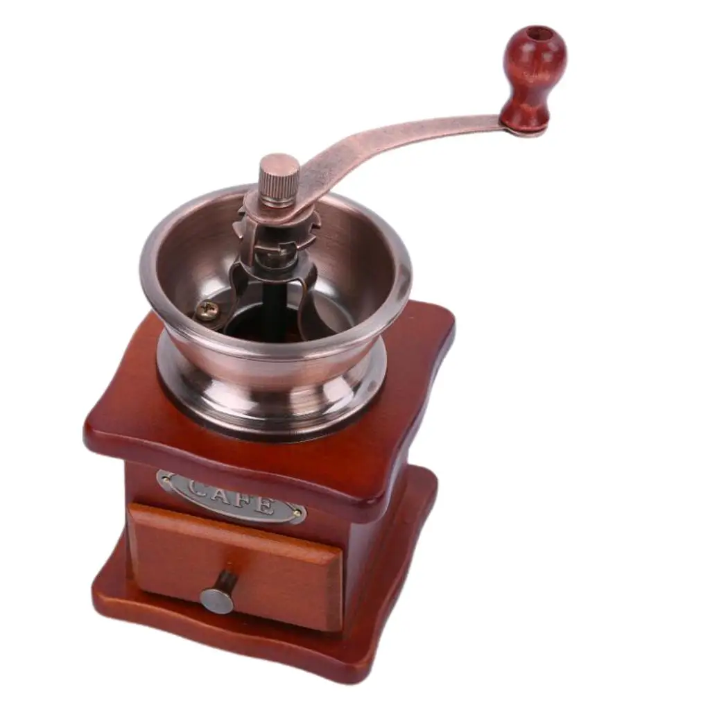 Античная кофемолка ручная деревянные зерна Классическая Ретро винтажная