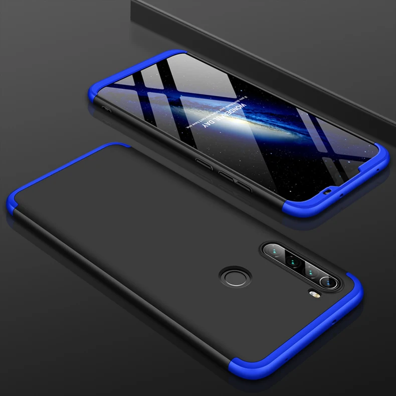 Чехол GKK для Xiaomi Redmi Note 8 Pro 8T чехол 360 полная защита тонкий защитный жесткий матовый чехол для Redmi Note 8 Pro Чехол