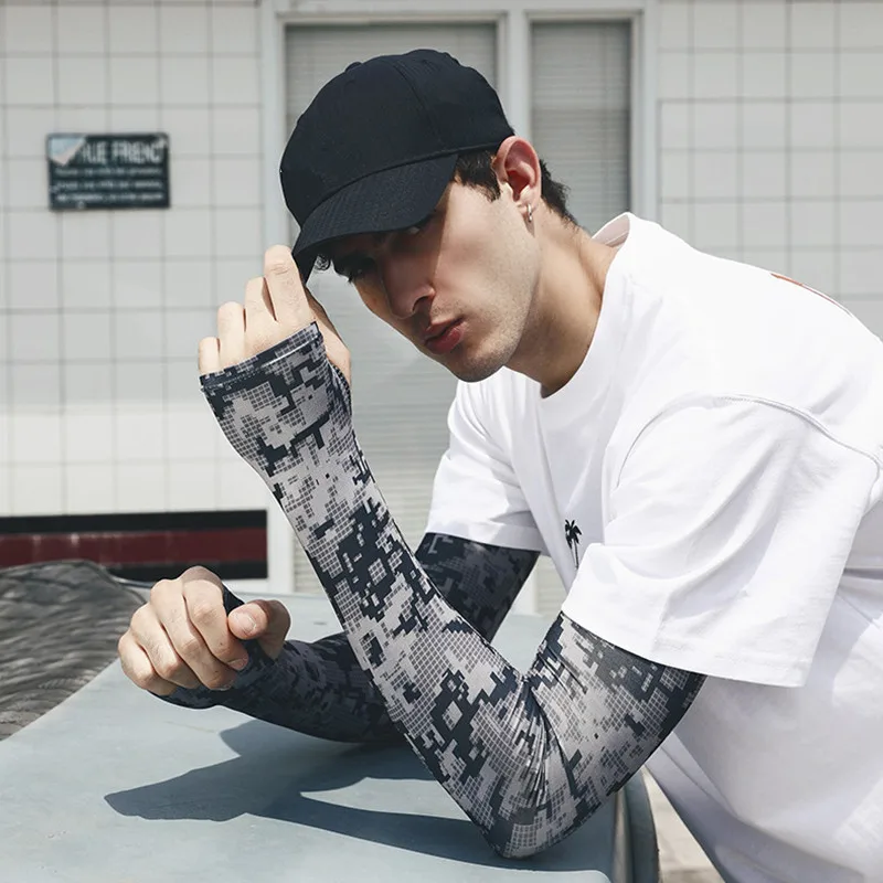 1 пара спортивных рукавов на руку защита от солнца УФ лучей для велоспорта