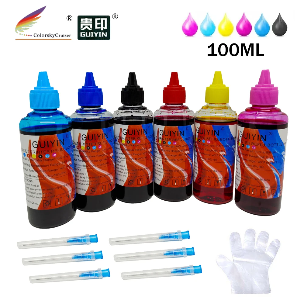 

6 цветов, чернила для принтера Epson 81N 811N T0811N - T0816N Stylus Photo 1410 R290 R390 RX590 RX610 RX690 T50 100 мл