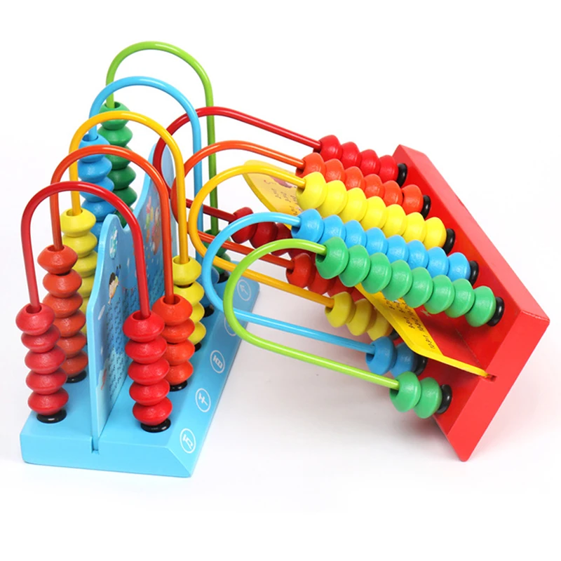 

Обучающая игрушка, деревянные счеты для детей раннего развития математики, счетные четки