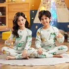 Пижама с динозавром для мальчиков, Детская домашняя одежда, детский пижама, наборы одежды с единорогом и тигром, комплекты одежды для мальчиков, комплекты одежды для девочек, ночная рубашка для мальчиков