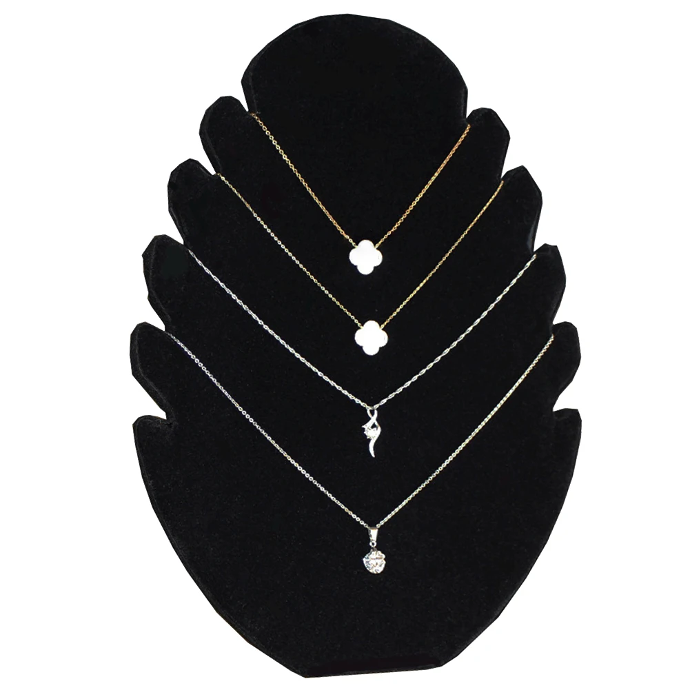 Suede Flame Board Necklace Display Stand Women Jewelry Organizer Storage Rack | Украшения и аксессуары